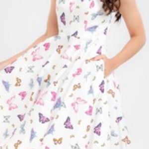 New 1950s -style Butterfly Swing Dress